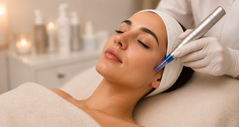 Professionell microneedling-behandling